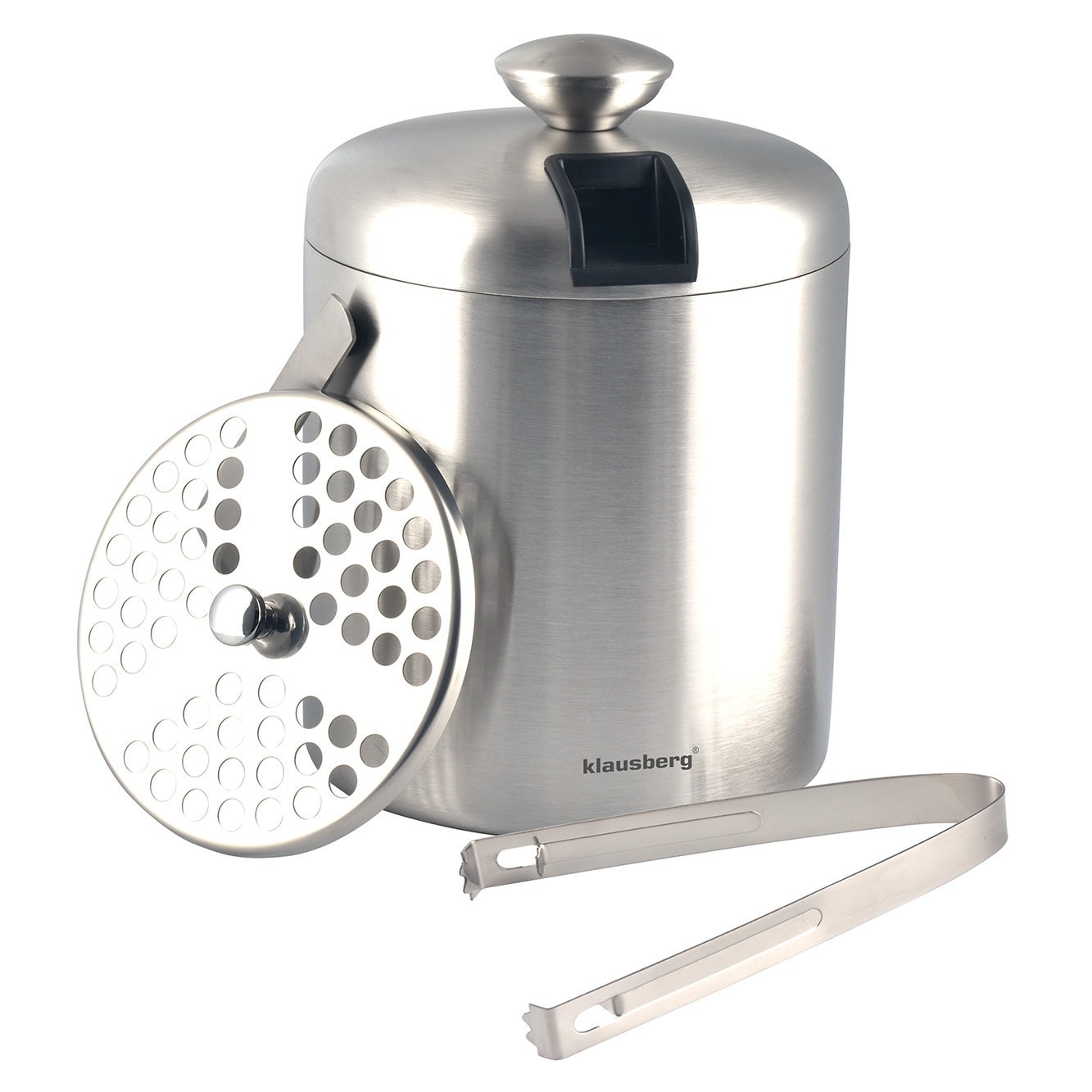 Klausberg Thermal ice bucket with tongs and sieve - perfect for parties