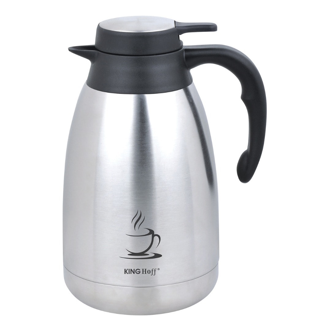 KINGHoff Conference jug thermos flask steel 2 L - perfect for meetings
