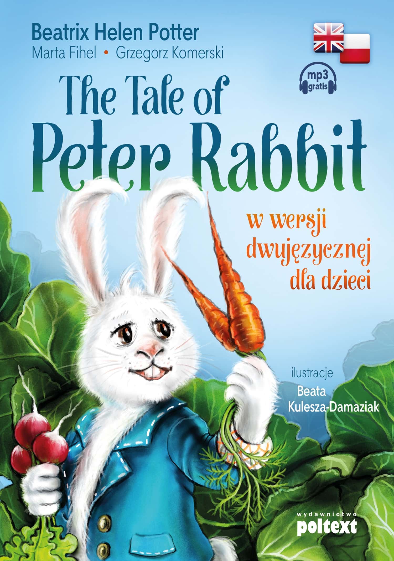 Poltext: The Adventures of Peter Rabbit - Bilingual Children's Book with Exercises