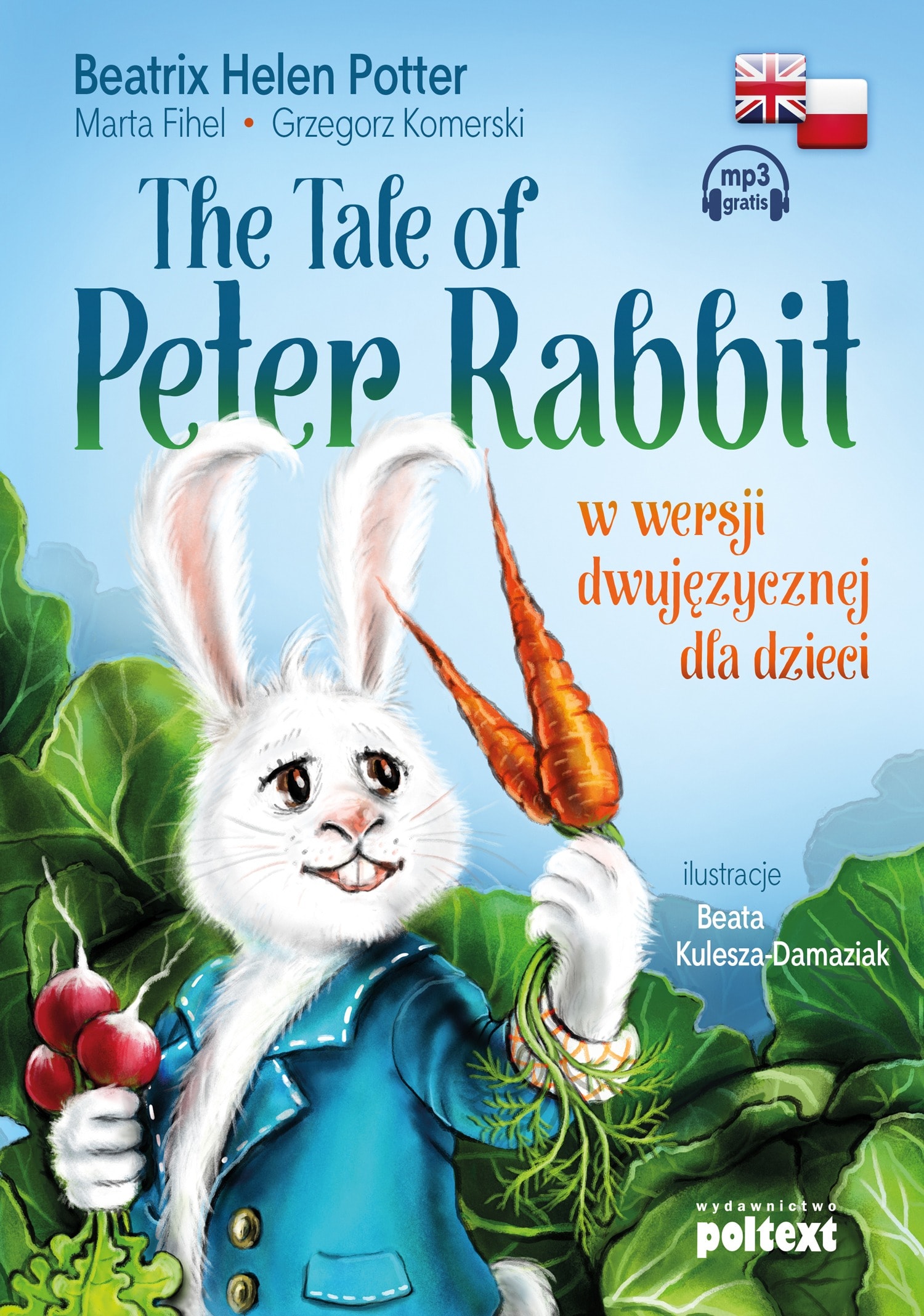 Poltext: The Adventures of Peter Rabbit - Bilingual Children's Book with Exercises
