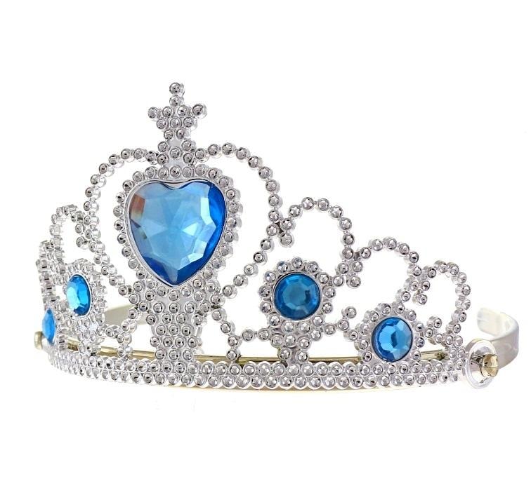 Silver princess tiara with blue stones - perfect for the ball