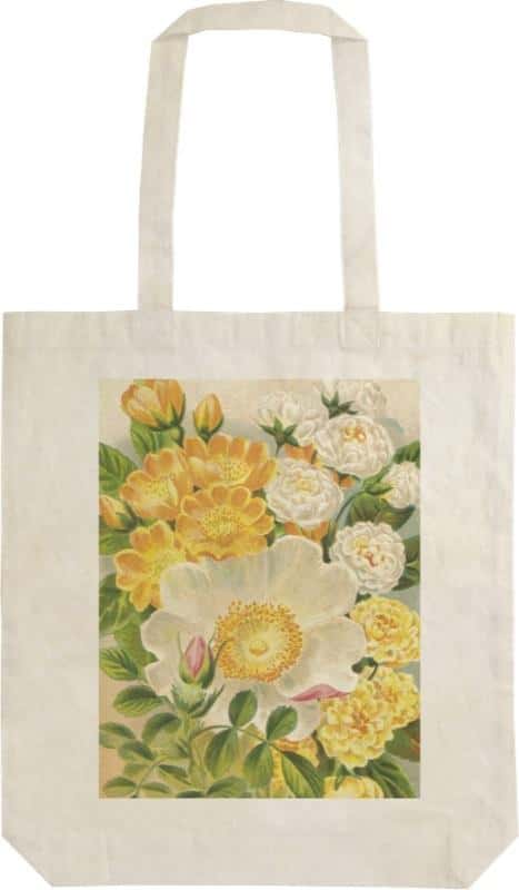 STBAG 61 Cotton Bag Yellow Roses - Shopper ideal for shopping