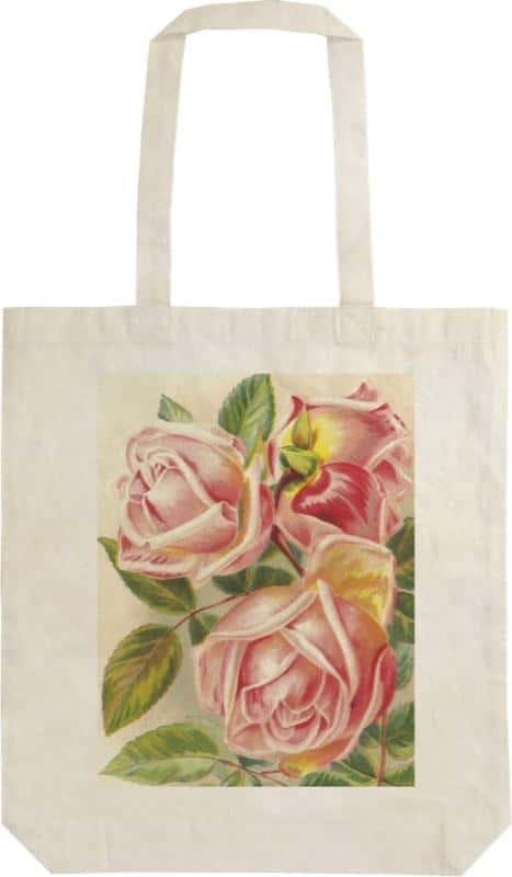 Cotton bag STBAG 62 Pink Roses - ideal for shopping and walks