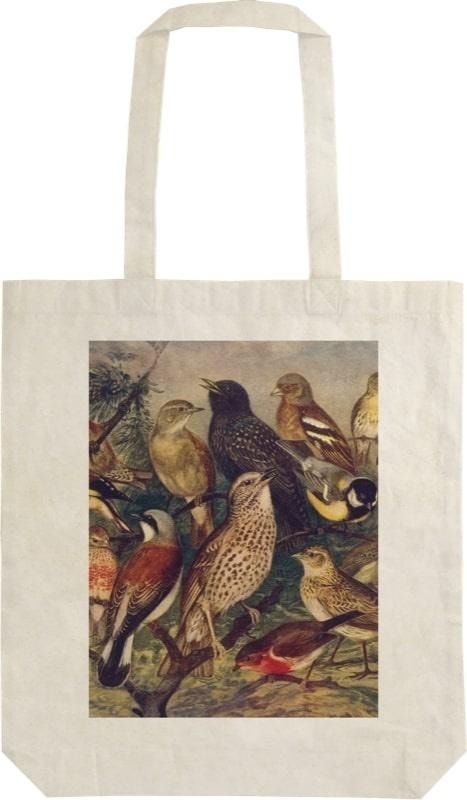 Skona Ting - Ecological cotton bag with birds - perfect for shopping