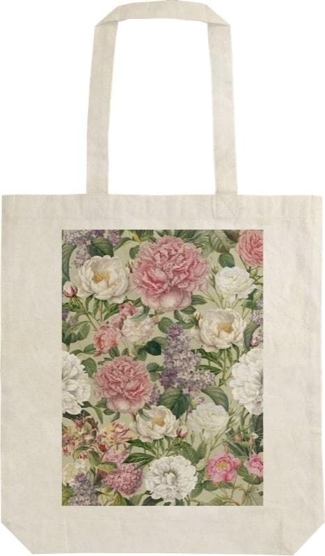 Cotton bag STBAG 75 Peonies and Roses - perfect for shopping