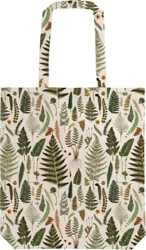 STBAG 84 Cotton Bag with Fern Pattern - perfect for shopping