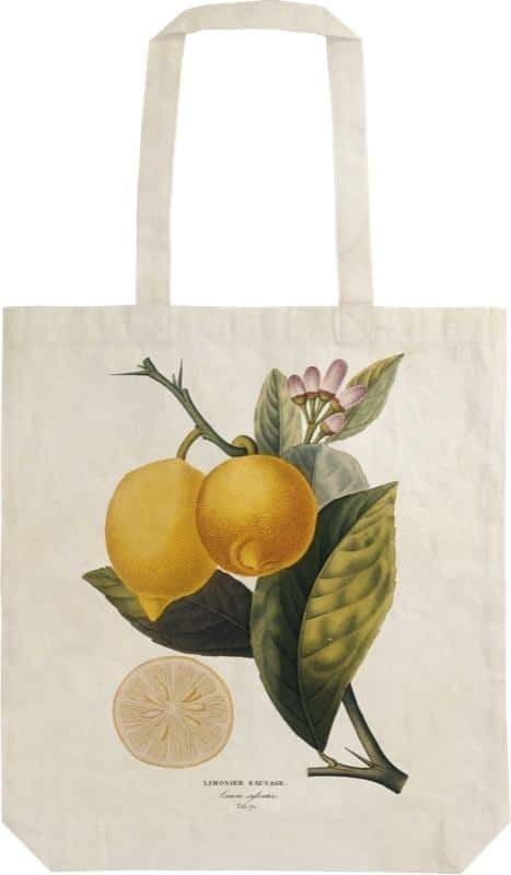 Cotton bag lemon - ecological shoulder bag