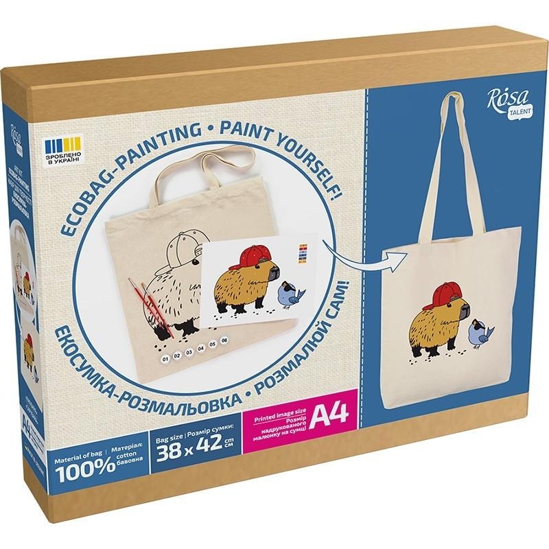 Rosa Talent Painting Bag Capybara 38x42cm - creative set