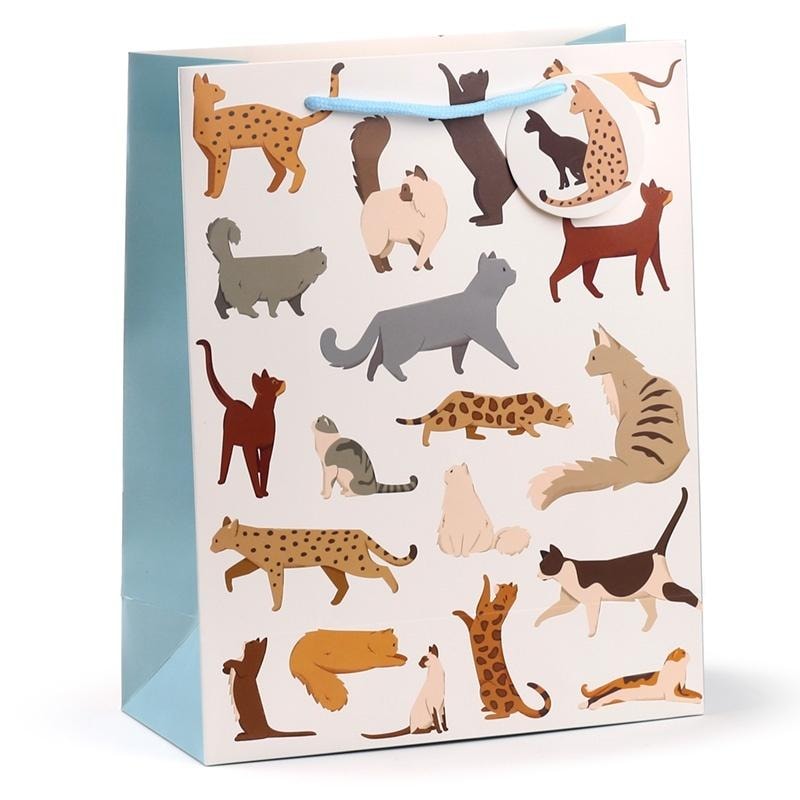 Gift bag Feline Fine Cats L - perfect for cat lovers