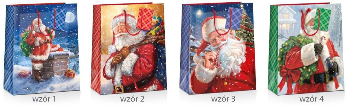 Christmas Gift Bag - Festive Design Mix 26x12x32cm