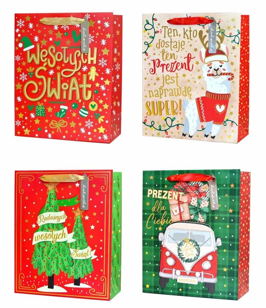 Kukartka Bag TS-099 Christmas Santa Clauses MIX - ideal for gifts