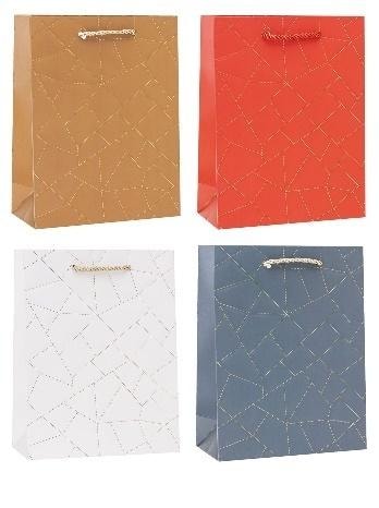 Rozette Decorative bag pattern mix 18x23x8cm - perfect for gifts