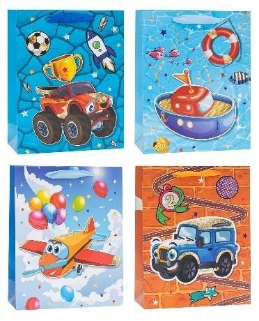 Rozette Decorative children's bag with glitter mix designs 26x32x10cm - perfect as a gift