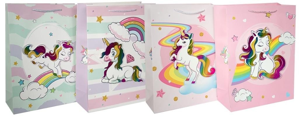 Decorative Bag PL-9 Large Sticker Unicorns Mix - perfect as a gift