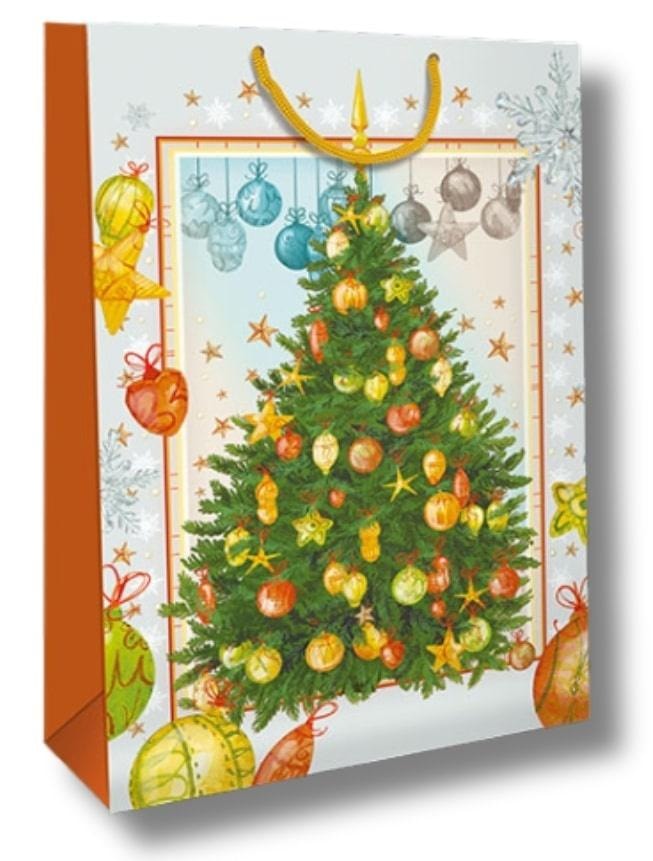 Decorative bag Christmas BN Tree gold large - ideal for a gift