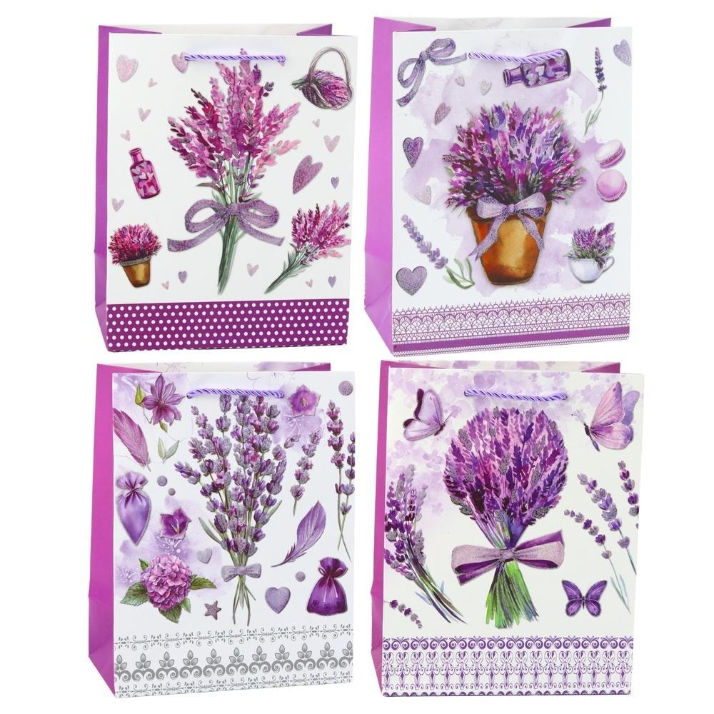 Gift bag with lavender motif - ideal for gifts