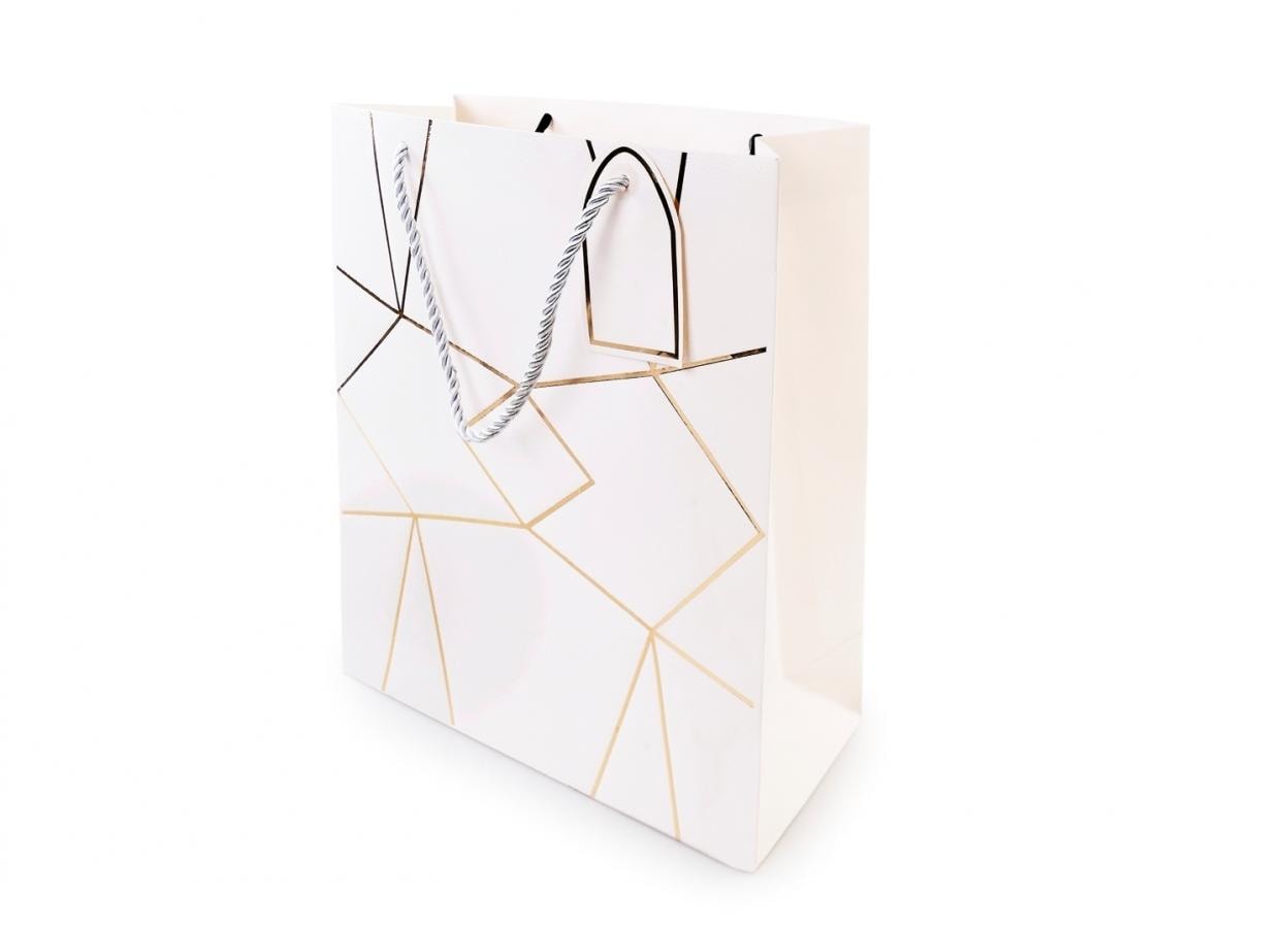 Artyk White gift bag with gold embossing - perfect for a gift