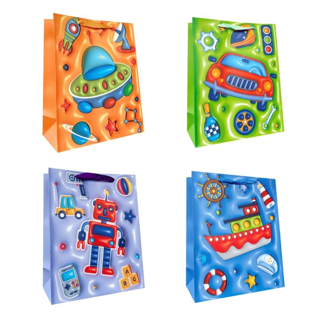 Ju-Piter Gift bag children's L boy pattern mix