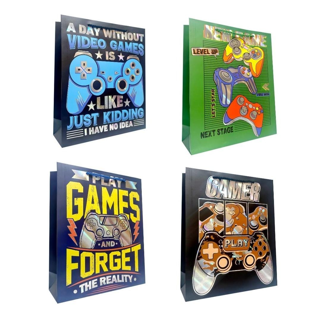 Gift bag M Gamer metallized - ideal for gifts for gamers