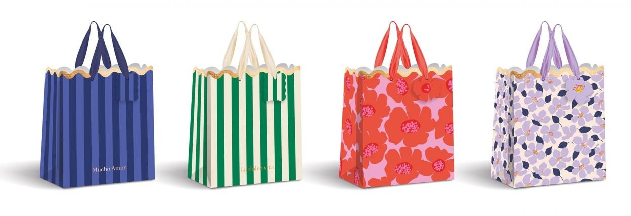 Gift bag medium Gold Shape Mix - perfect for any occasion