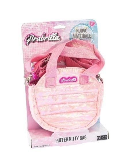 Girabrilla - Puff handbag round pink - perfect for girls
