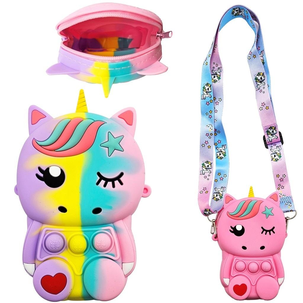 Silicone handbag unicorn - pastel joy for girls