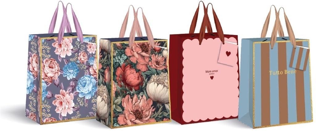 Gold Women's Handbag - Medium handbag mix designs 26.5x33x13 cm