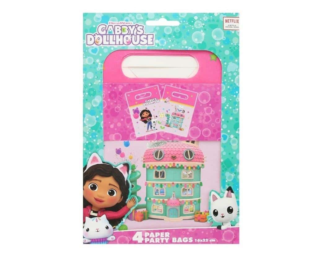Gabby's Dollhouse Paper bags for gifts 4 pieces