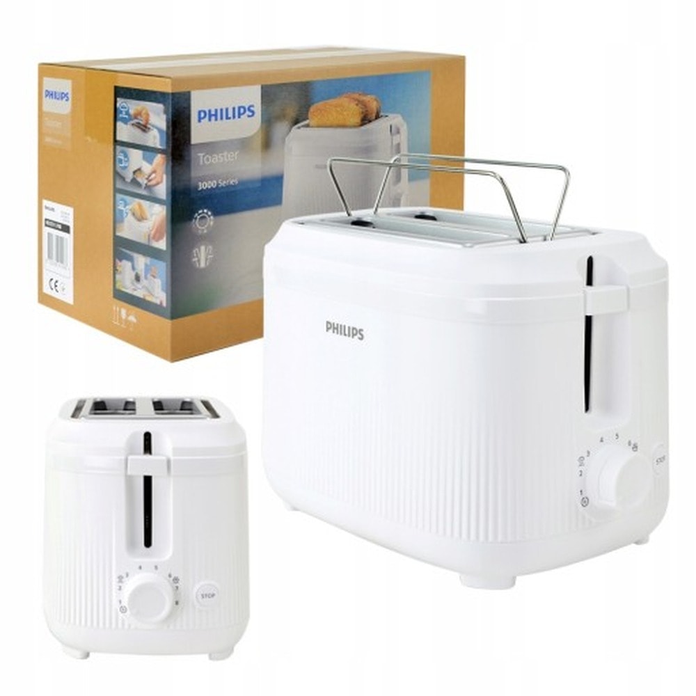 Philips Toaster HD2511/00 - white, compact, perfect for every kitchen