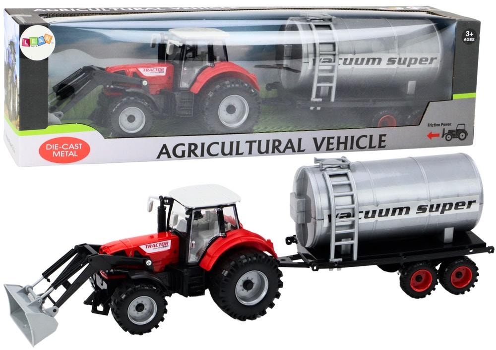 Tractor with tank on red drive - ideal gift for a child
