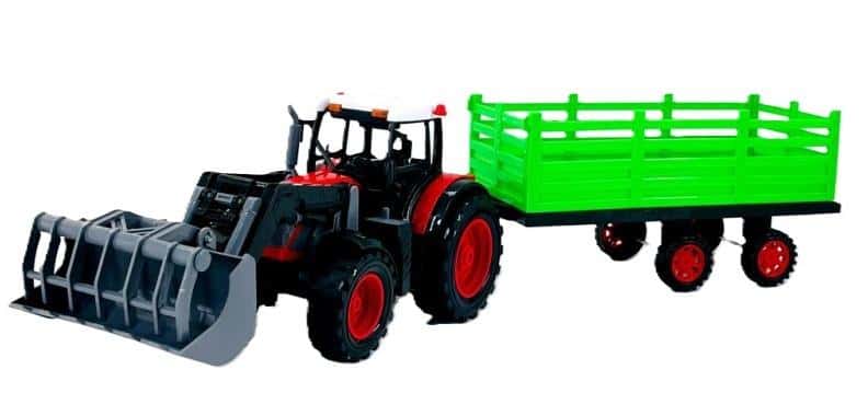 TOYS Tractor with front loader and hay trailer - perfect gift for little farmers