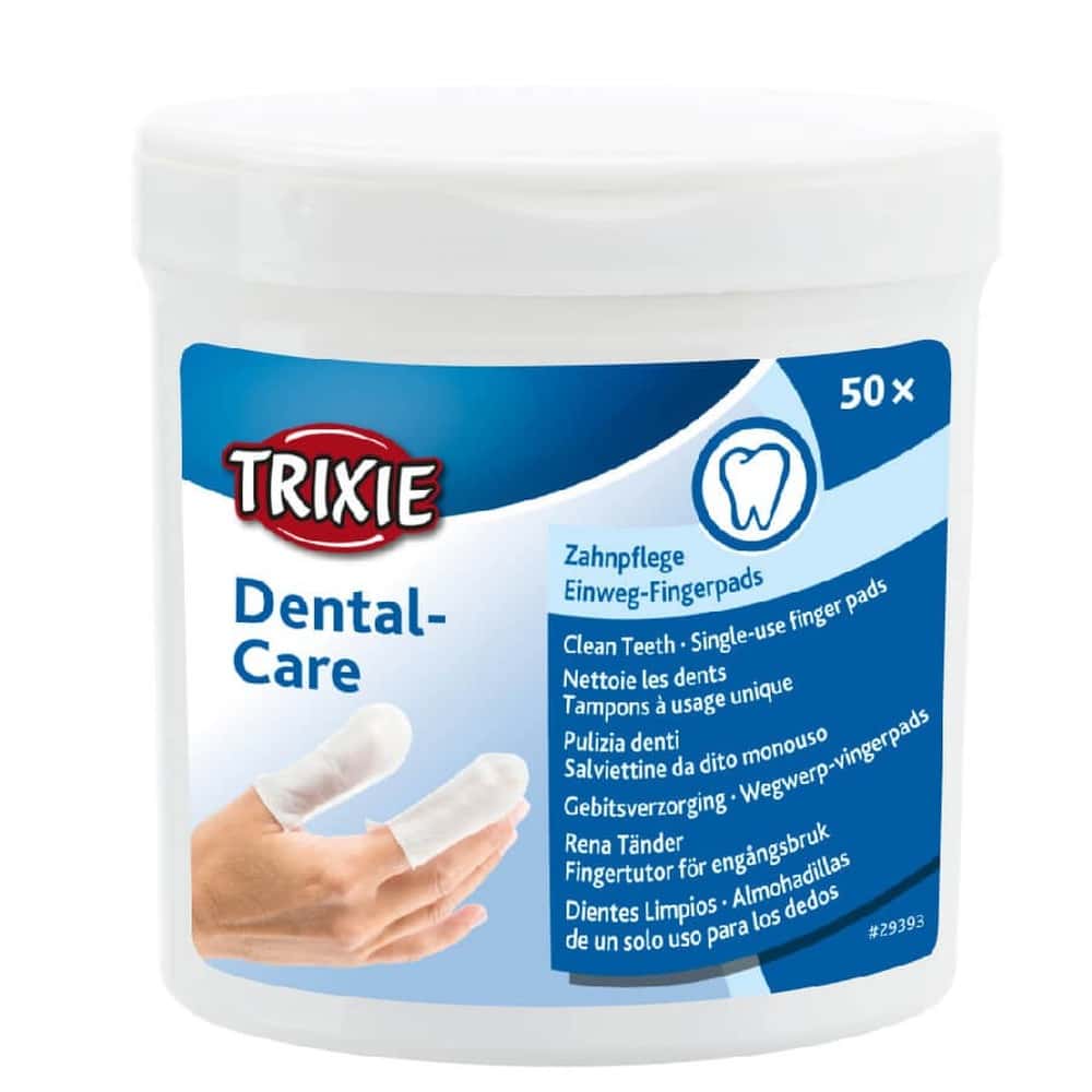 TRIXIE Dental-Care - Cleaning wipes for dogs - 50 pieces - for a healthy smile