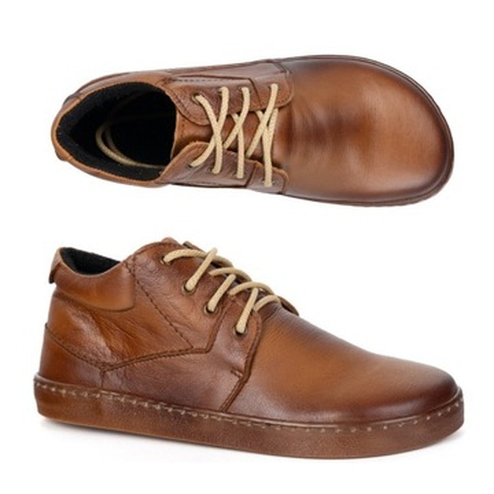 Men's ankle boots S25-105 - brown, ideal for everyday wear