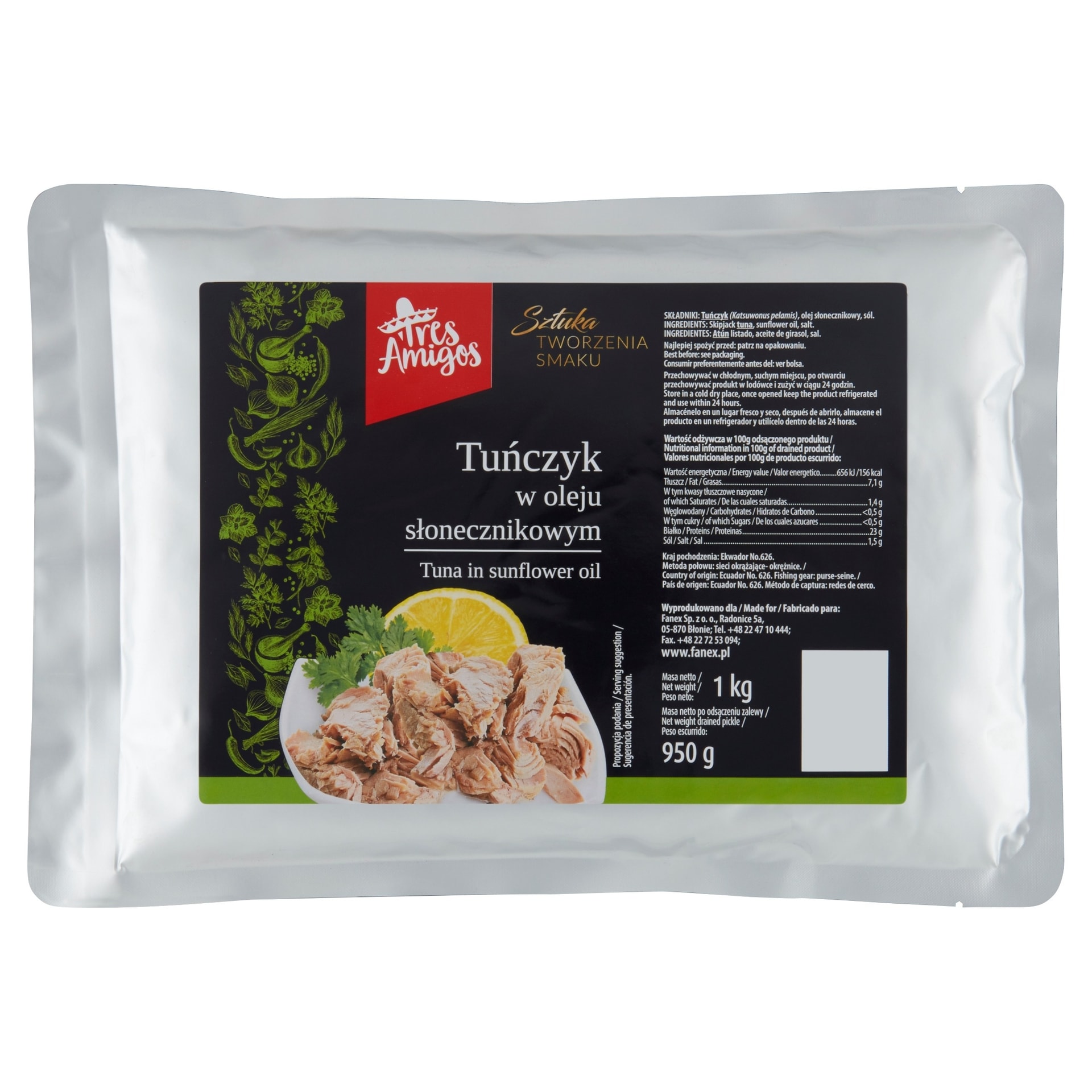 CPF Tuna in vegetable oil 1 kg - ideal for salads