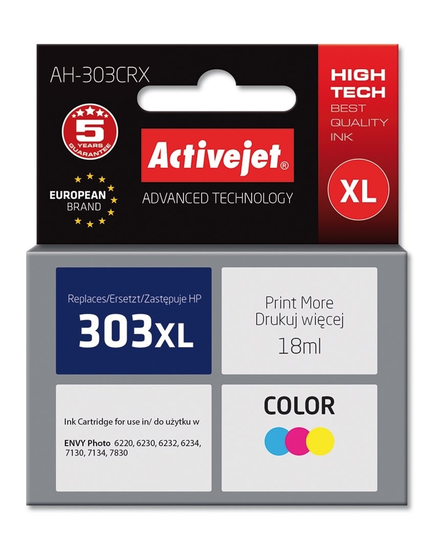Activejet AH-303CRX - Ink Cartridge replacement for HP 303XL color 18 ml