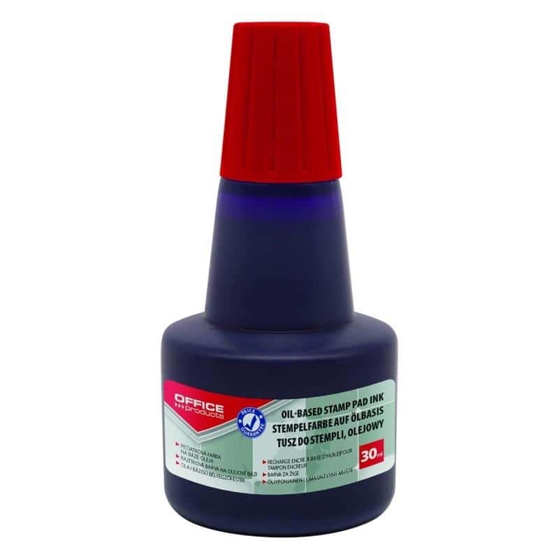 Oil-based ink for metal stamps red 30 ml - clear impressions