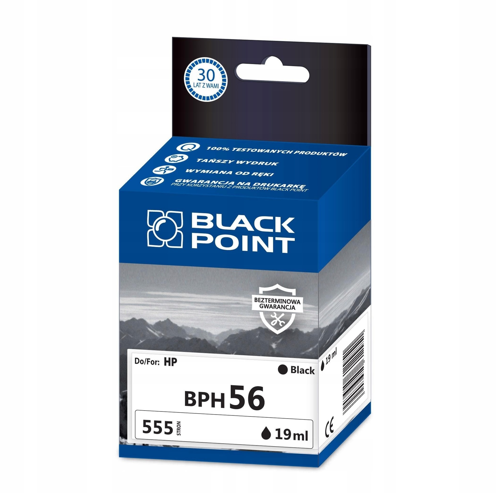 Black Point Ink Cartridge BPH56 Black Replacement - high quality