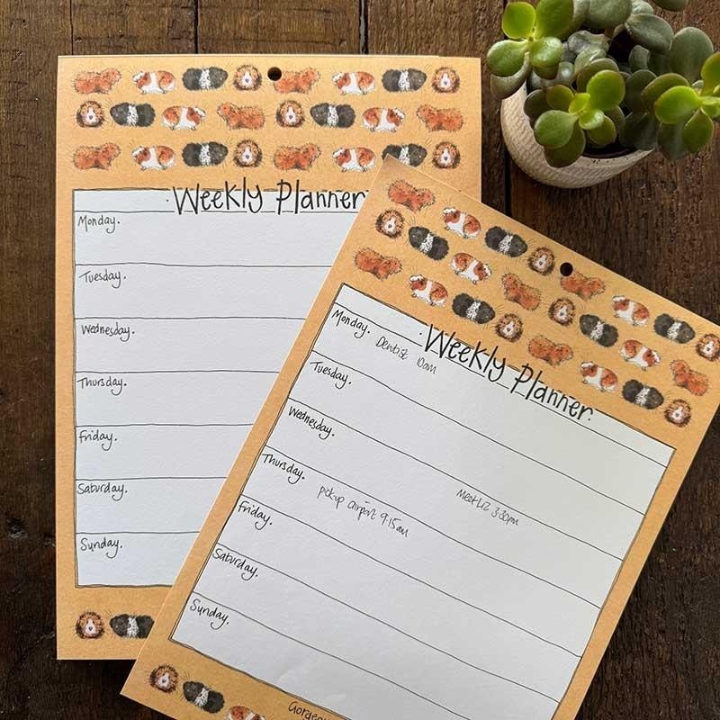 Weekly planner A4 Guinea pigs - perfect for planning