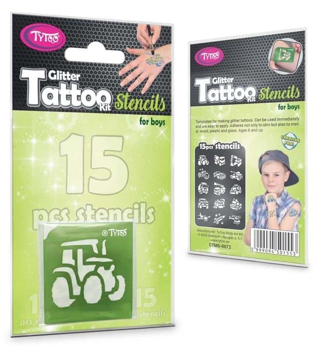 Tytoo Tattoo Stencils - Vehicles 15 pieces - creative fun