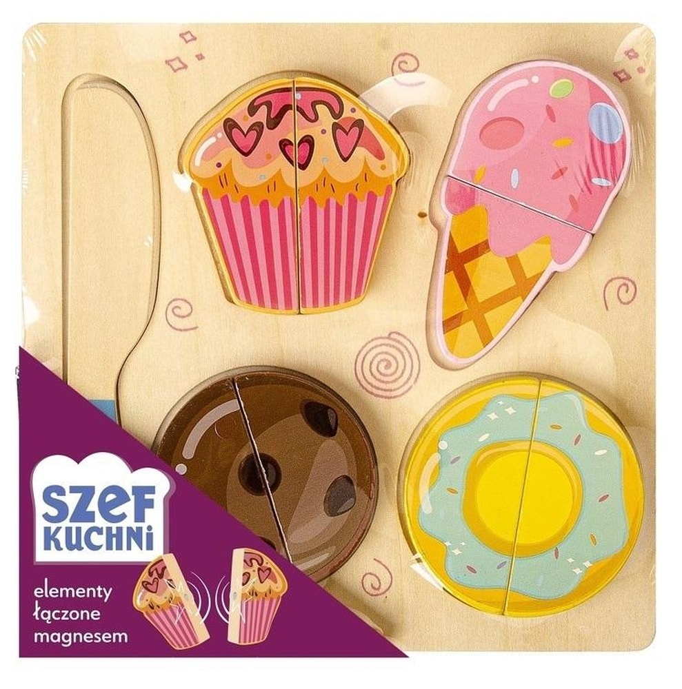 Wooden cutting set - sweets for little chefs