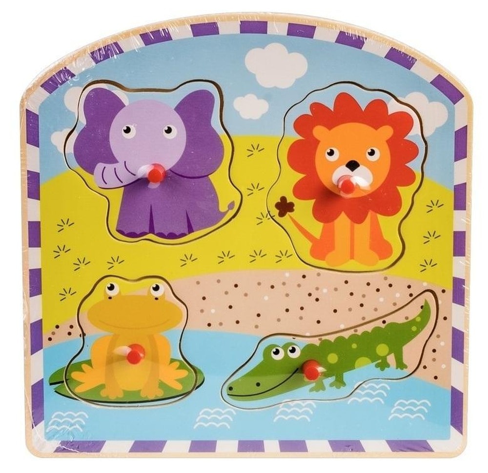 Daffi Wooden puzzle in frame - safari - educational toy for children
