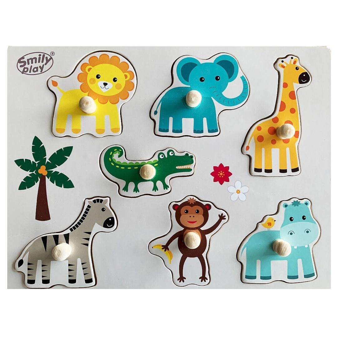 Smily Play Wooden Puzzle African Animals - educational fun for toddlers