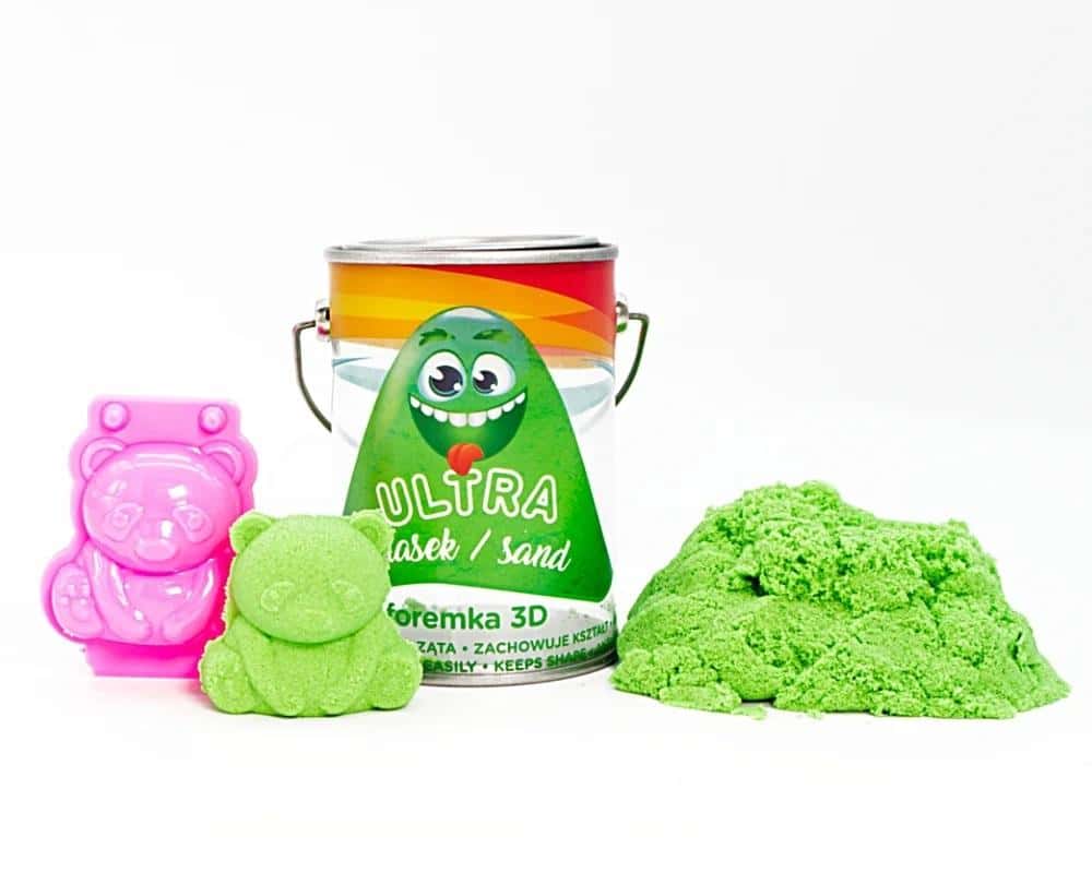 Ultra Sand - Green kinetic sand 150g with Panda mold - creative fun