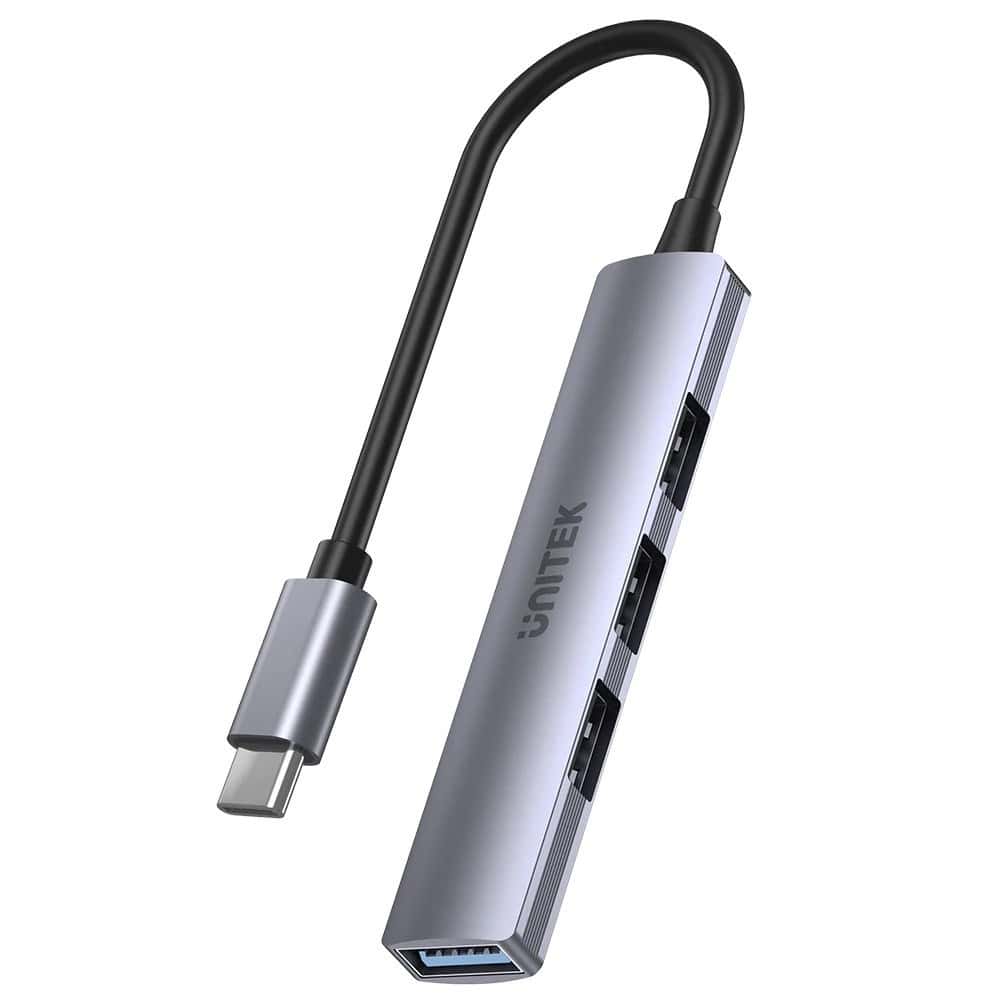 Unitek USB-C Hub - 1xUSB-A 5 Gbps, 3xUSB-A 2.0 Aluminum
