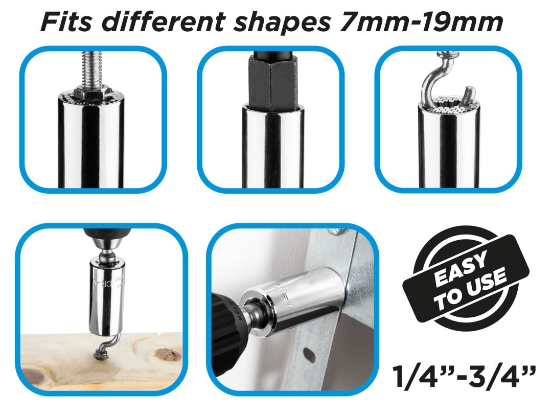 GRAPHITE Universal socket wrench 7-19 mm - indispensable in every workshop