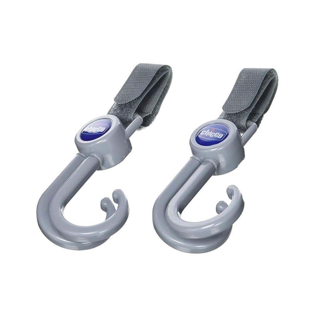 Universal stroller hooks - grey, practical and convenient