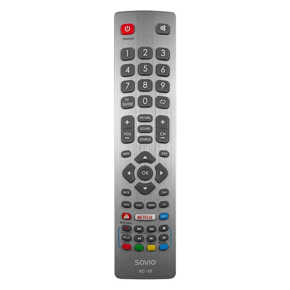 SAVIO Universal Remote for Sharp Smart TV RC-19 - Perfect Replacement