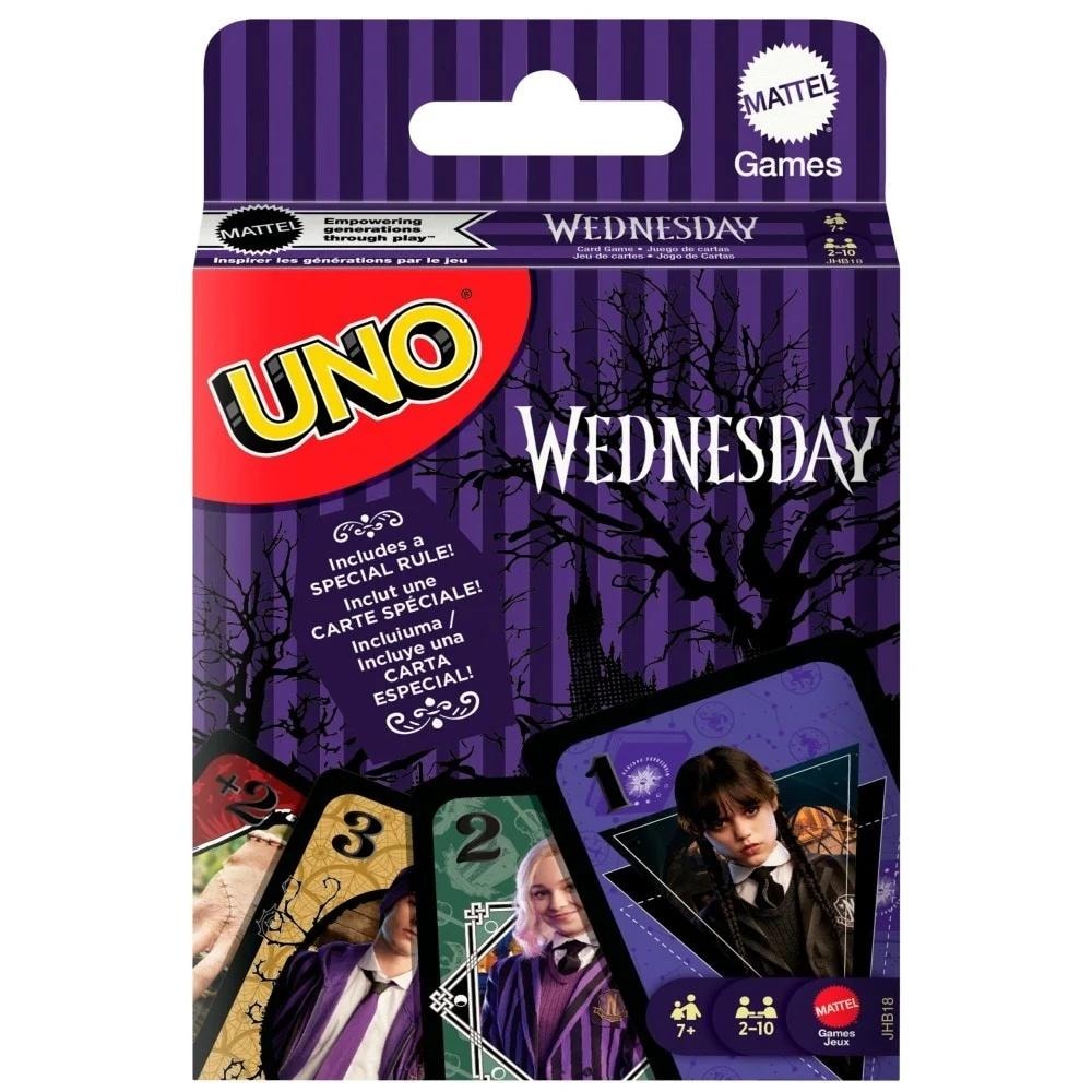 Mattel Uno Wednesday - Playing cards with Wednesday theme
