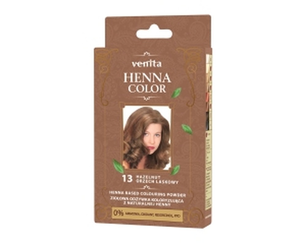 Venita Henna Color - Henna Sachet for Hair, Hazelnut Shade L