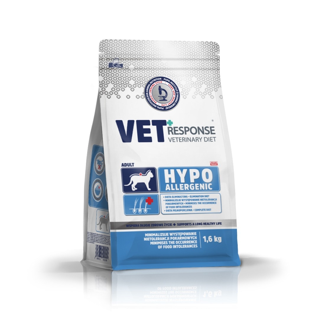 Vet Response Hypoallergenic cat food 1.6 kg - for sensitive cats